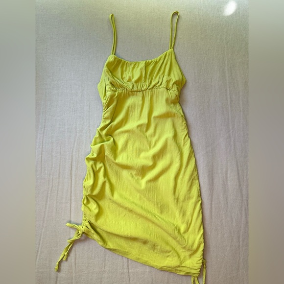 Mini dress scrunch, green, M - Picture 15 of 15